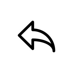 Arrow icon simple flat style outline illustration