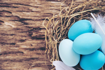 Painted colorful Easter eggs background - Easter holiday celebration background concept