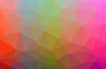 Illustration of abstract Green, Red horizontal low poly background. Beautiful polygon design pattern.