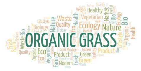 Obraz premium Organic Grass word cloud.