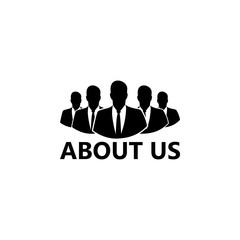 ABOUT US icon or sign