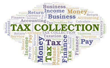 Tax Collection word cloud.