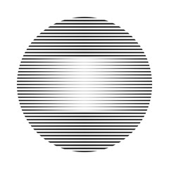 ball or sphere shape with variable thickness lines