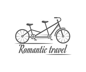 Fototapeta na wymiar Romantic Travel Logotype.