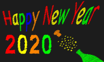 Happy New Year Chalk Board For 2020