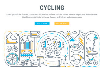 Vector Banner of the Cycling.