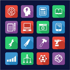 Skill or Talent Icons Flat Design