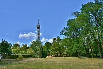 Obraz premium View of the tower on Petina in Prague
