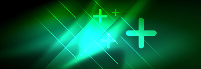 Abstract neon glowing light background. Dark background with lights. Abstract background with neon lights, night view.