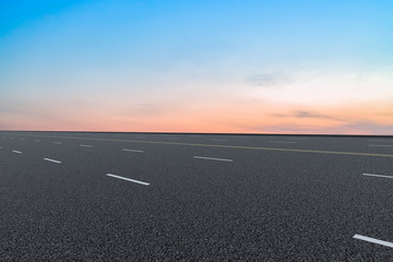 Road surface and sky cloud landscape..