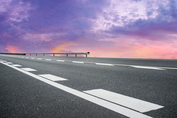 Road surface and sky cloud landscape..