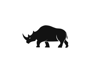 Rhinoceros logo template vector icon illustration