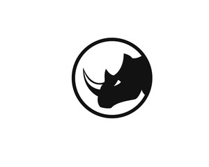 Rhinoceros logo template vector icon illustration