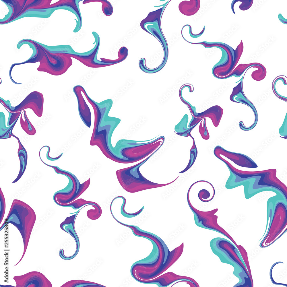 Poster ink liquid splash abstract seamless pattern vector illustration design background