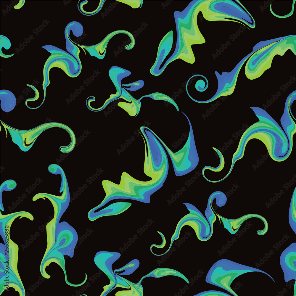 Poster ink splash abstract seamless pattern vector illustration design on dark background