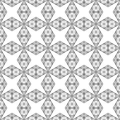 Seamless pattern based on Japanese geometric ornament .Black and white.