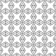Foto auf Glas Seamless pattern based on Japanese geometric ornament .Black and white. © Aleksei