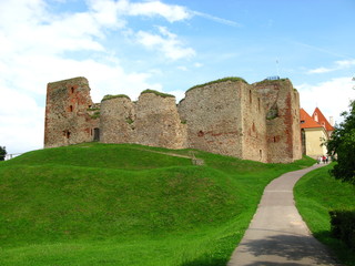 Fototapeta na wymiar Bauska, Castle, Latvia, 