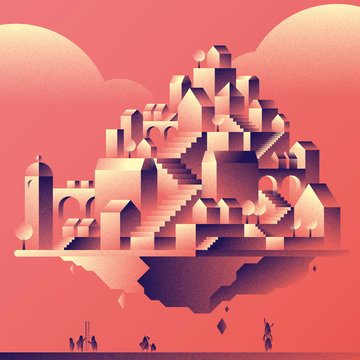 Ville g&eacute;om&eacute;trique - Devenir propri&eacute;taire dans un march&eacute; immobilier difficile - Rouge