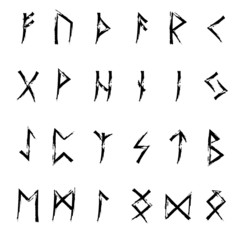 Illustration of runic alphabet.
