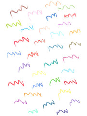 illustration of watercolor pencils colored background