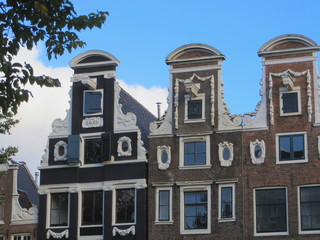 Fototapeta premium Amsterdam Hausfassaden