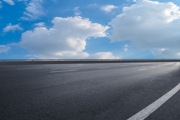 Road surface and sky cloud landscape..