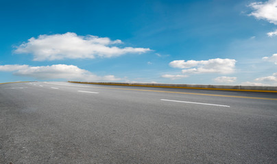 Road surface and sky cloud landscape..