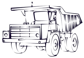 Sketch of the dump truck. © designer_an