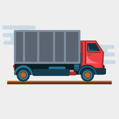 Logistics and delivery truck vector illustration
