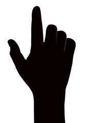 a hand silhouette vector