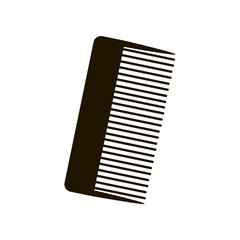 Black professional wide comb for haircut isolated on white background