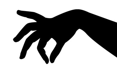 a hand silhouette vector