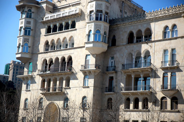 Naklejka premium Islamic architecture building of Baku 