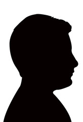a man head silhouette vector