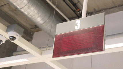 Digital sign for queue counter. (Display Board system in LED light.)