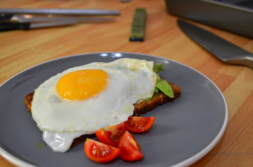 Fried Egg and Avocado on Toast