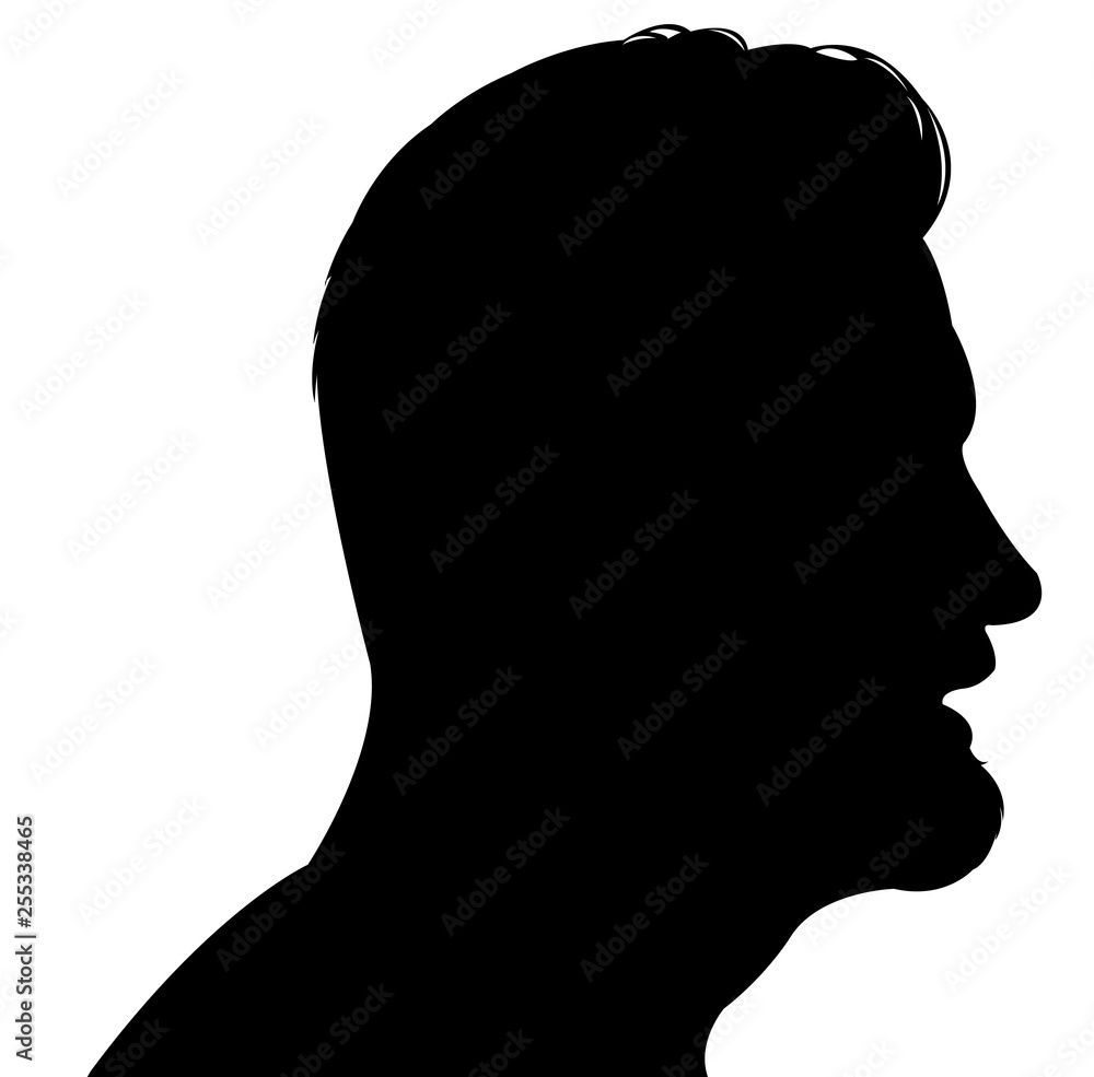 Canvas Prints a man head silhouette vector