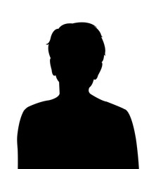 a woman head silhouette vector