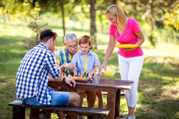 family, break, nature, chess, play.