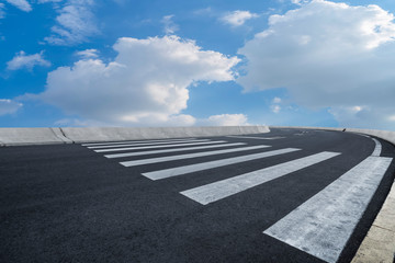 Road surface and sky cloud landscape..