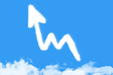 arrow is a cloud shape