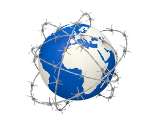 planet earth barbed wire