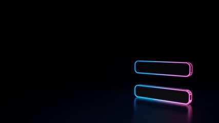 3d icon of equals symbol