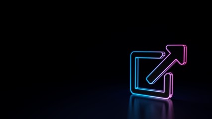 3d icon of external link alt
