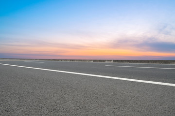 Fototapeta premium Road surface and sky cloud landscape..