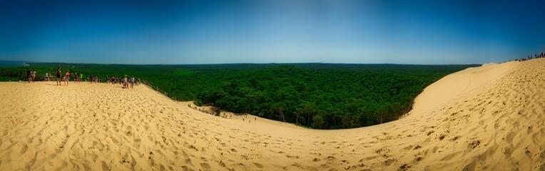 Panorama depuis le haut de la dune du Pyla