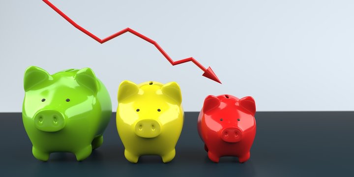 Inflation symbolische Darstellung der Geldentwertung