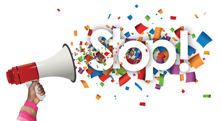 stop word and megaphone