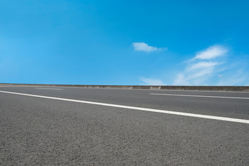 Road surface and sky cloud landscape..